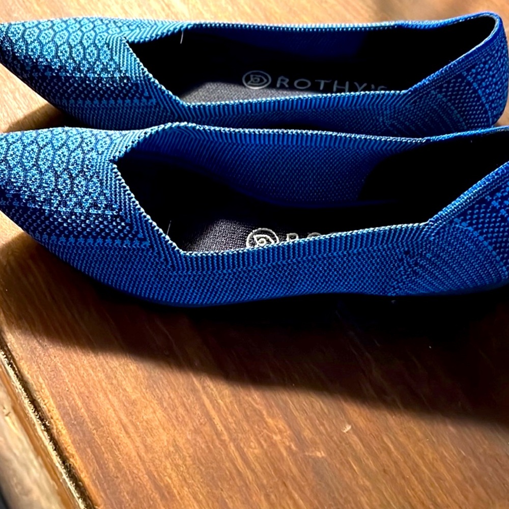 Rothy’s Indigo Heather Blue - The Point flats Size 8.5